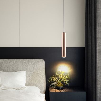 Immax NEO 08306L - Cable-suspended pendant PUNTO 1xGU10/9W/230V rose gold