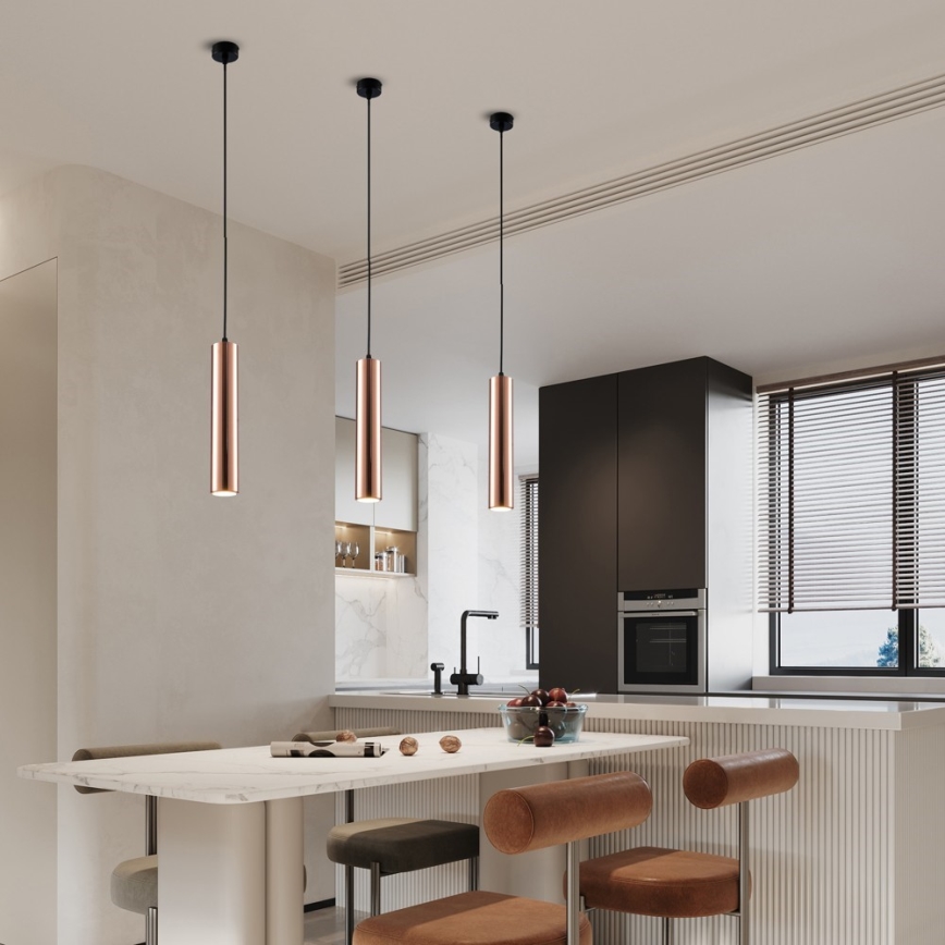Immax NEO 08306L - Cable-suspended pendant PUNTO 1xGU10/9W/230V rose gold