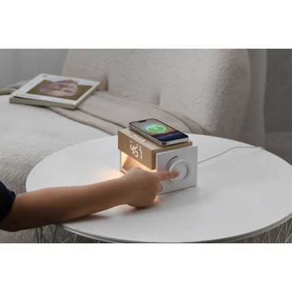 Immax NEO 09114L - LED Desk Lamp with Alarm Clock and Charging CALM LED/1,2W/5V