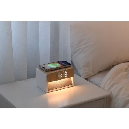 Immax NEO 09114L - LED Desk Lamp with Alarm Clock and Charging CALM LED/1,2W/5V