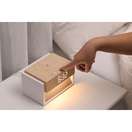 Immax NEO 09114L - LED Desk Lamp with Alarm Clock and Charging CALM LED/1,2W/5V