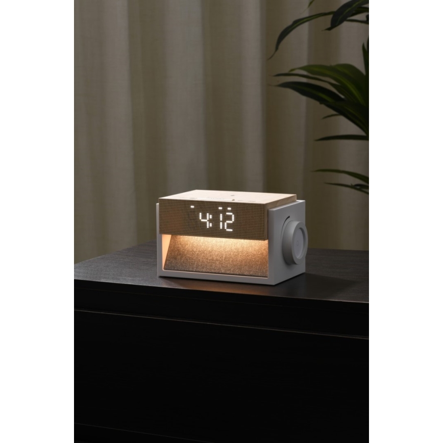 Immax NEO 09114L - LED Desk Lamp with Alarm Clock and Charging CALM LED/1,2W/5V