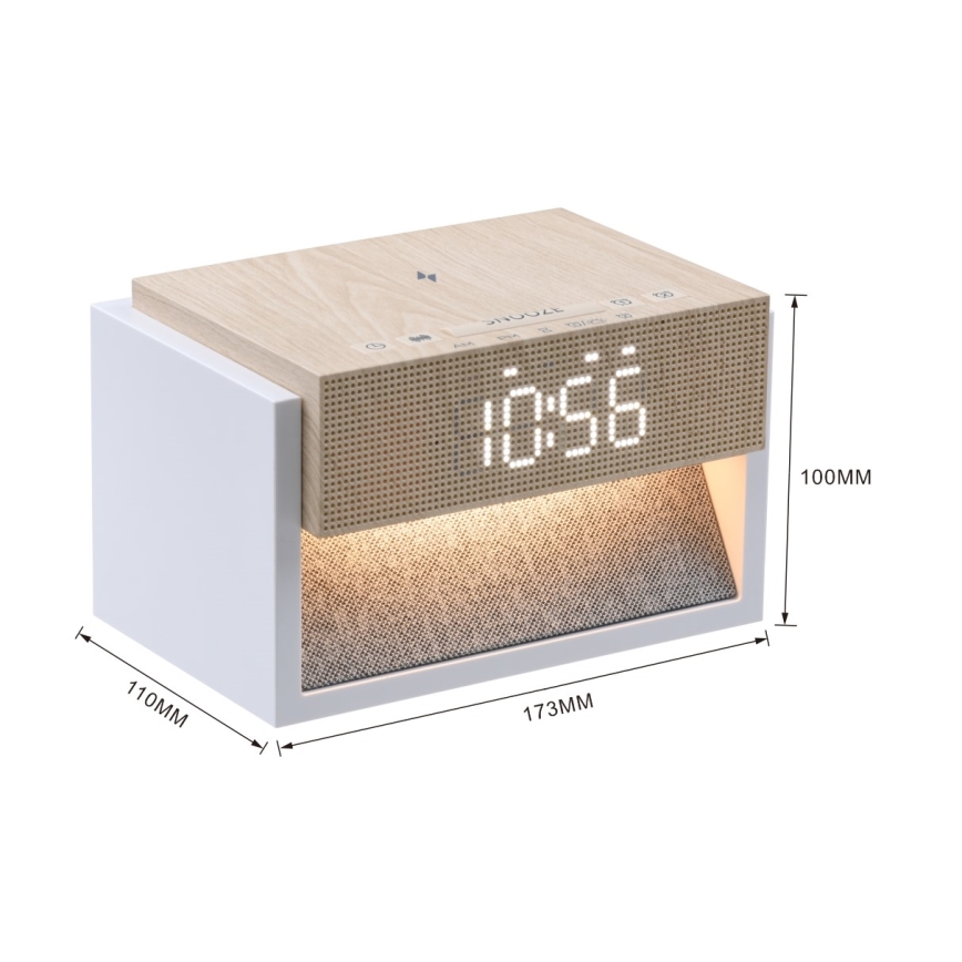 Immax NEO 09114L - LED Desk Lamp with Alarm Clock and Charging CALM LED/1,2W/5V