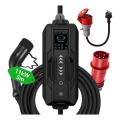 Immax - Portable EV Charging Station for Electric Vehicles, AC Type 2, 16A/380V, 11 kW + 230V Plug, 5 m Cable, Tuya Wi‑Fi