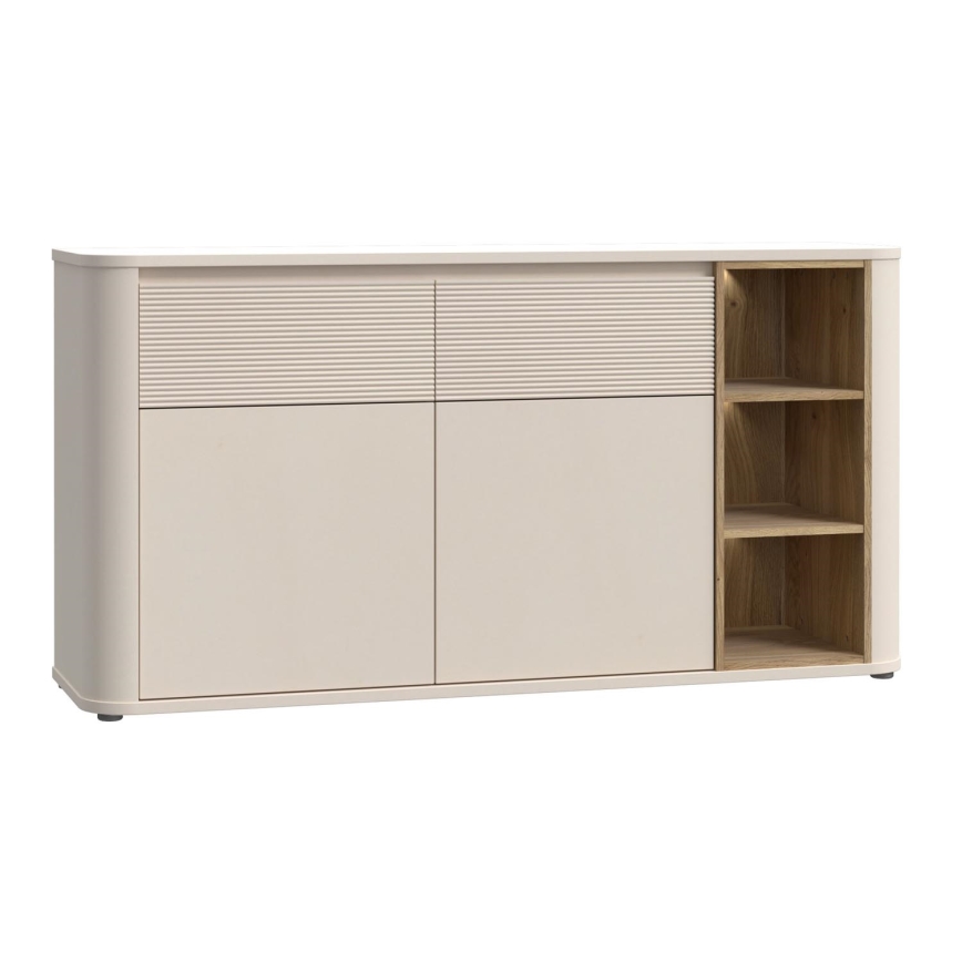 INAR Beige/Oak Chest of Drawers