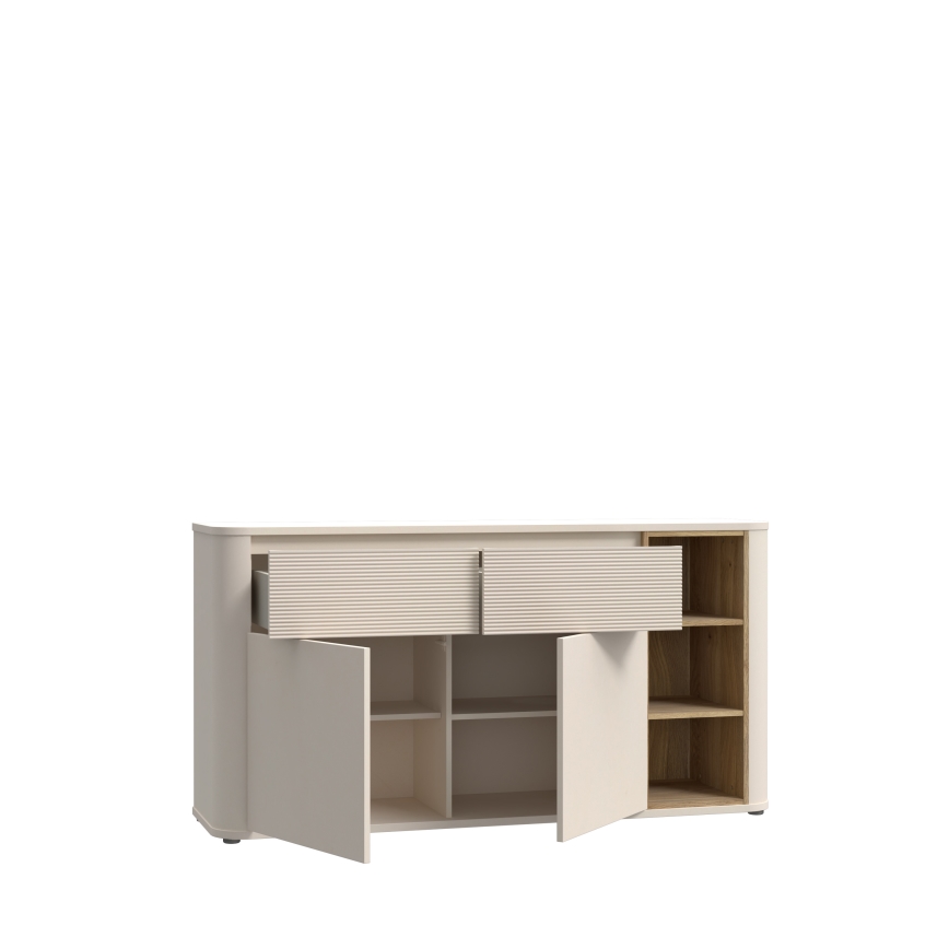 INAR Beige/Oak Chest of Drawers