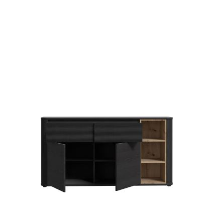 INAR Chest of Drawers, Black/Oak