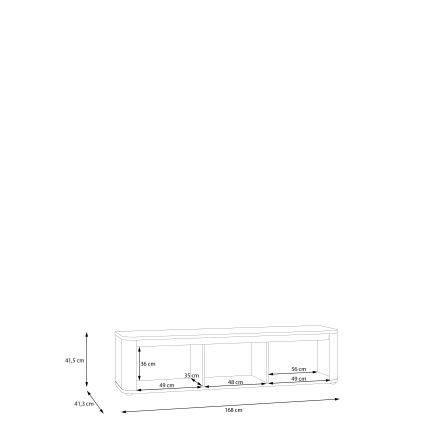 INAR TV Stand, Brown