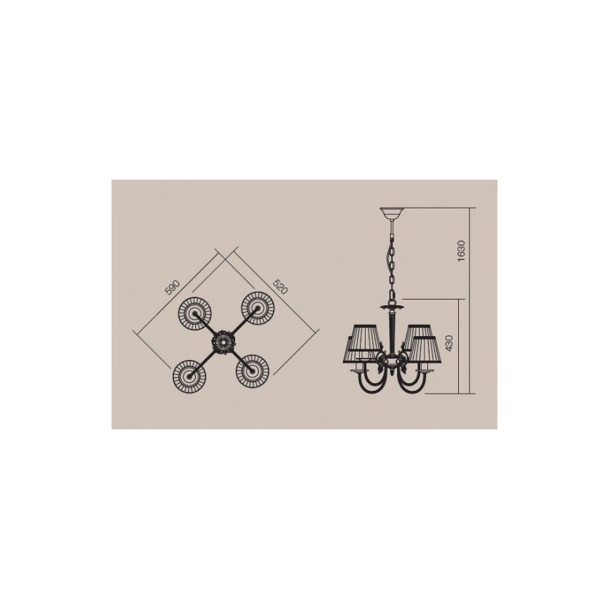 Incanti 02-657 - Chandelier on a chain ILARIA 4xE14/28W/230V
