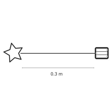 Indoor Christmas decoration IP20 STAR 30xLED/3W/4,5V