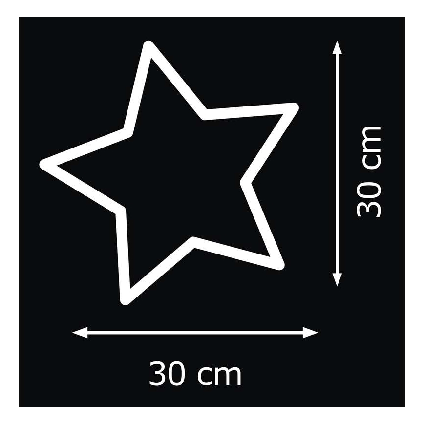 Indoor Christmas decoration IP20 STAR 30xLED/3W/4,5V