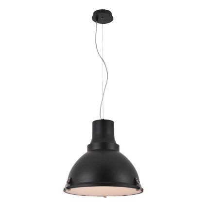 INDUSTRY LED pendant light on cable 1xE27/60W/230V black