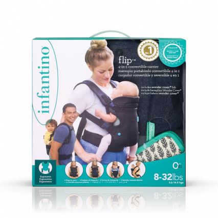 Infantino - Baby carrier FLIP ADVANCED 4in1 black