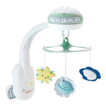 Infantino - Baby crib mobile with melody 3in1 3xAA green