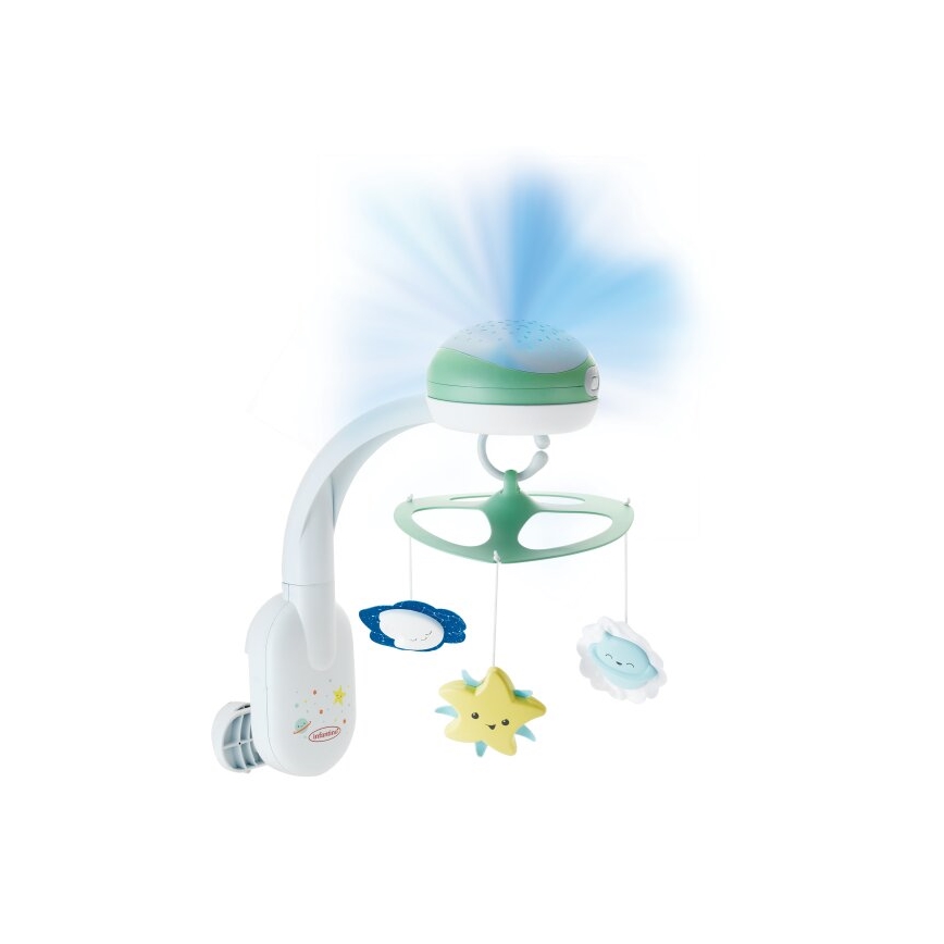 Infantino - Baby crib mobile with melody 3in1 3xAA green