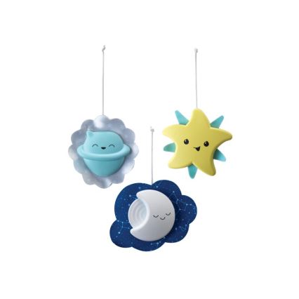 Infantino - Baby crib mobile with melody 3in1 3xAA green