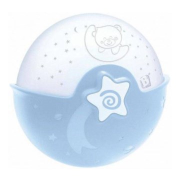Infantino - Children's small lamp with a projector 3xAA blue