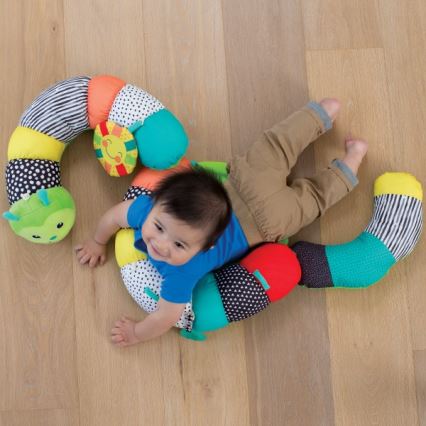 Infantino - Children's tummy time pillow 2in1 caterpillar