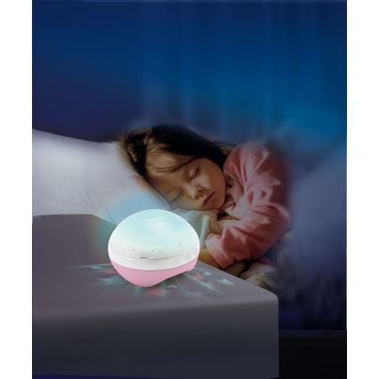 Infantino - Crib mobile with melody 3in1 3xAAA pink