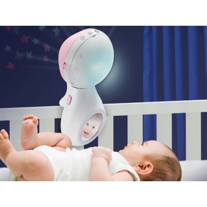 Infantino - Crib mobile with melody and projector 3in1 3xAAA pink