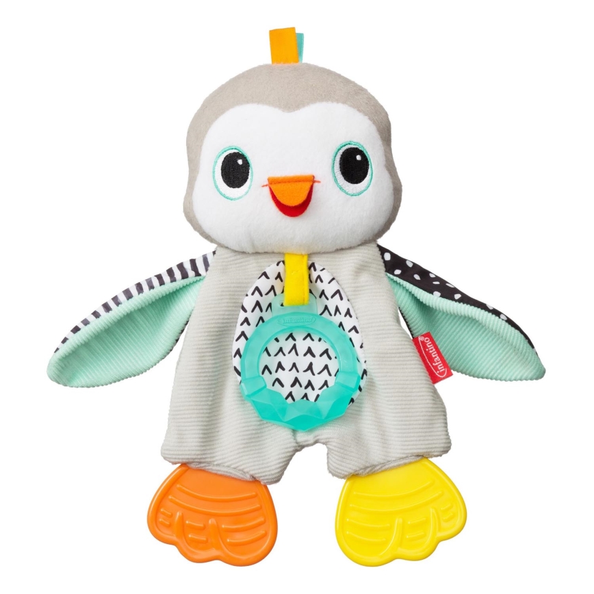 Infantino - Plush toy with teethers penguin