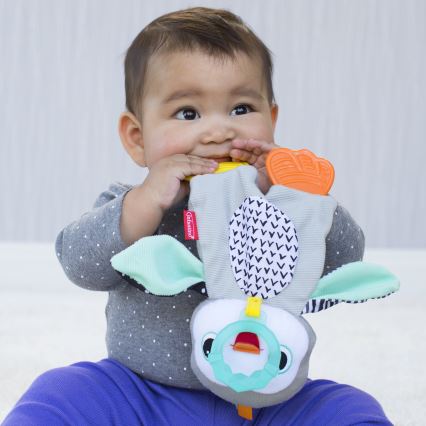 Infantino - Plush toy with teethers penguin