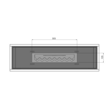InFire - BIO fireplace 100x47 cm 3kW industrial