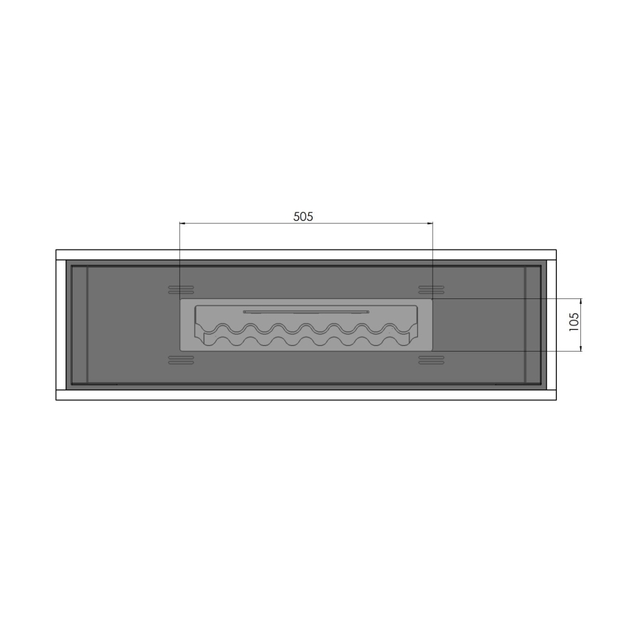 InFire - BIO fireplace 100x47 cm 3kW industrial