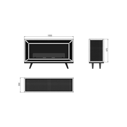 InFire - BIO fireplace 100x47 cm 3kW industrial