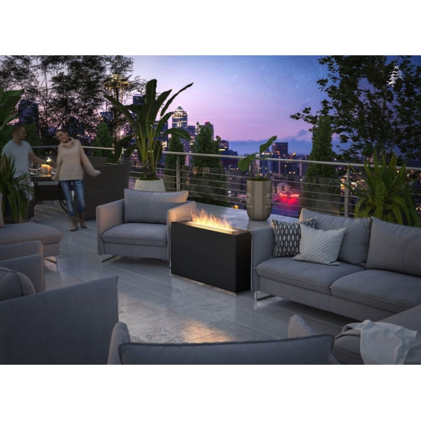 InFire - BIO fireplace 110x65 cm 3,5kW black