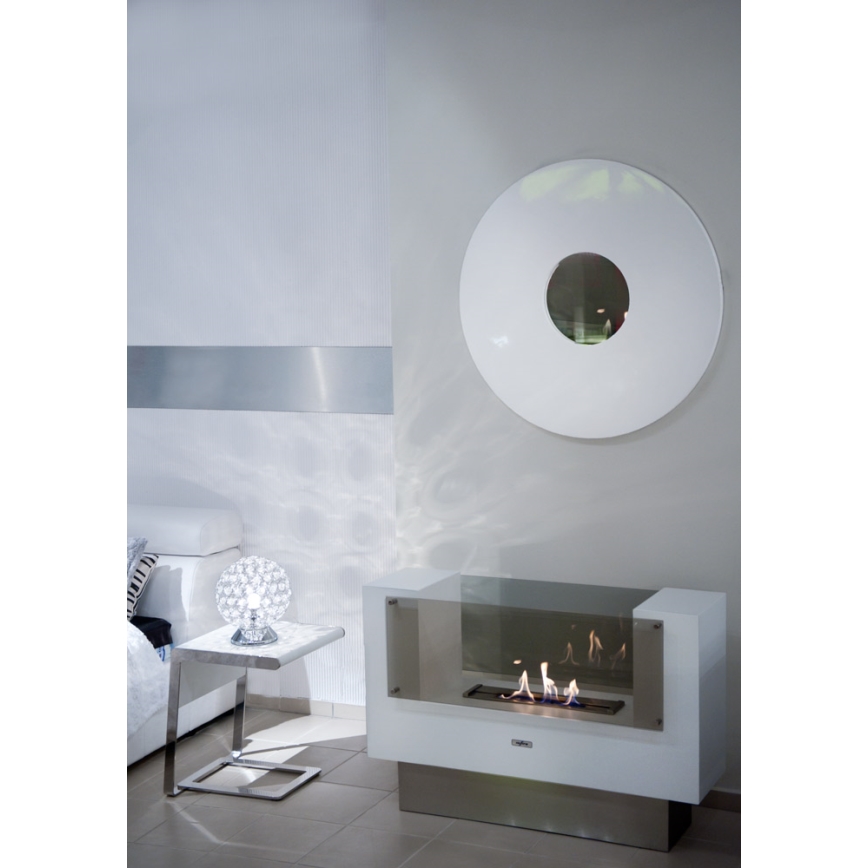 InFire - BIO fireplace 110x75 cm 3kW bifacial