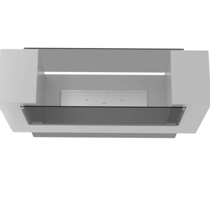 InFire - BIO fireplace 110x75 cm 3kW bifacial