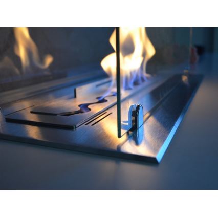 InFire - BIO fireplace 110x75 cm 3kW bifacial