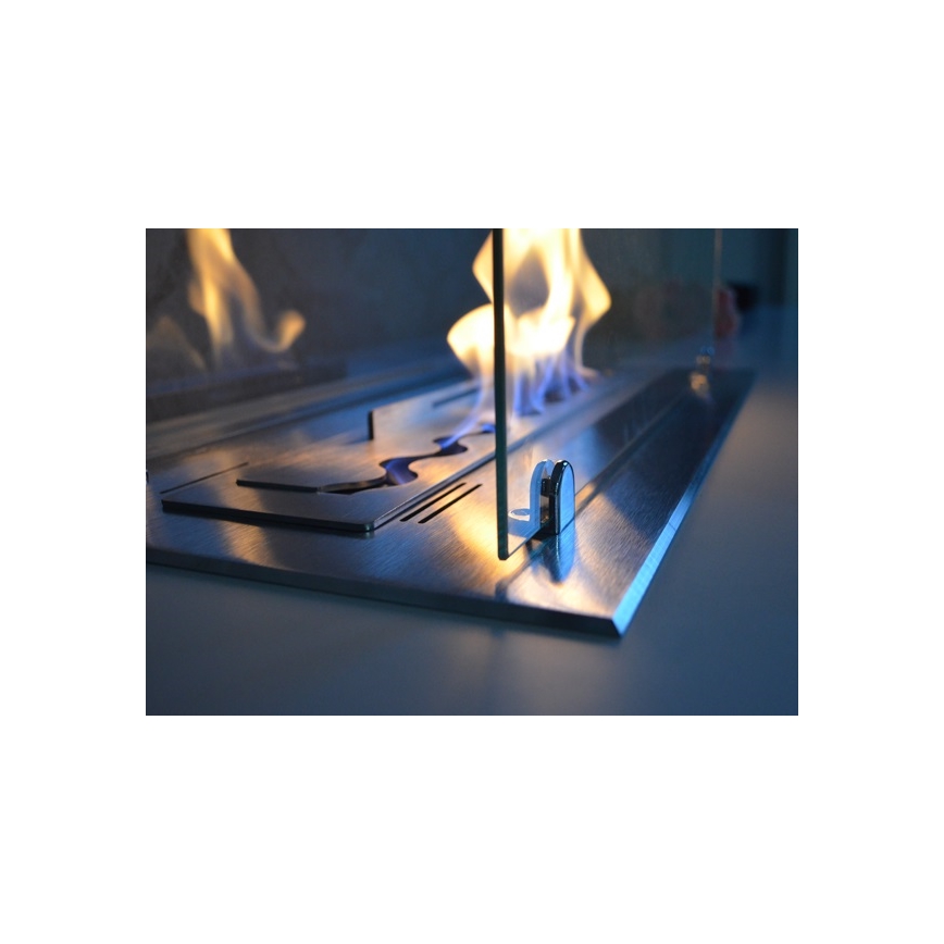 InFire - BIO fireplace 110x75 cm 3kW bifacial