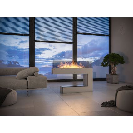 InFire - BIO fireplace 110x85,5 cm 3kW white