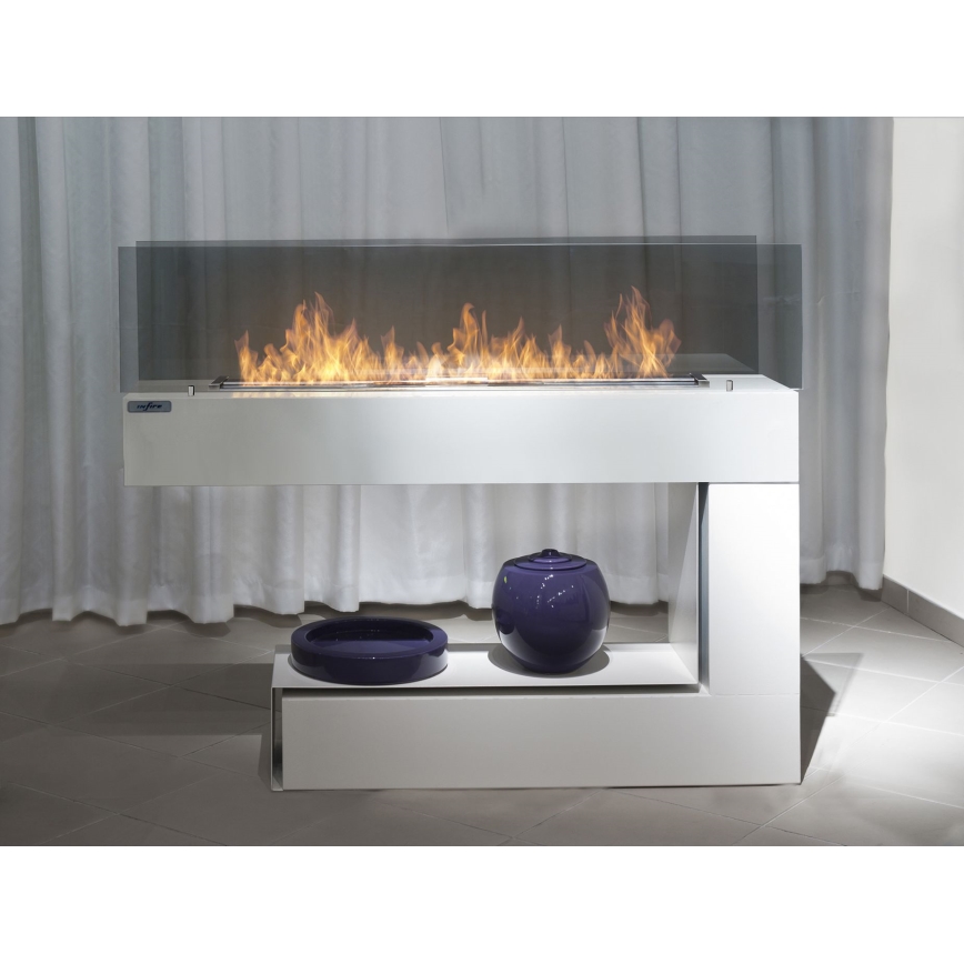 InFire - BIO fireplace 110x85,5 cm 3kW white