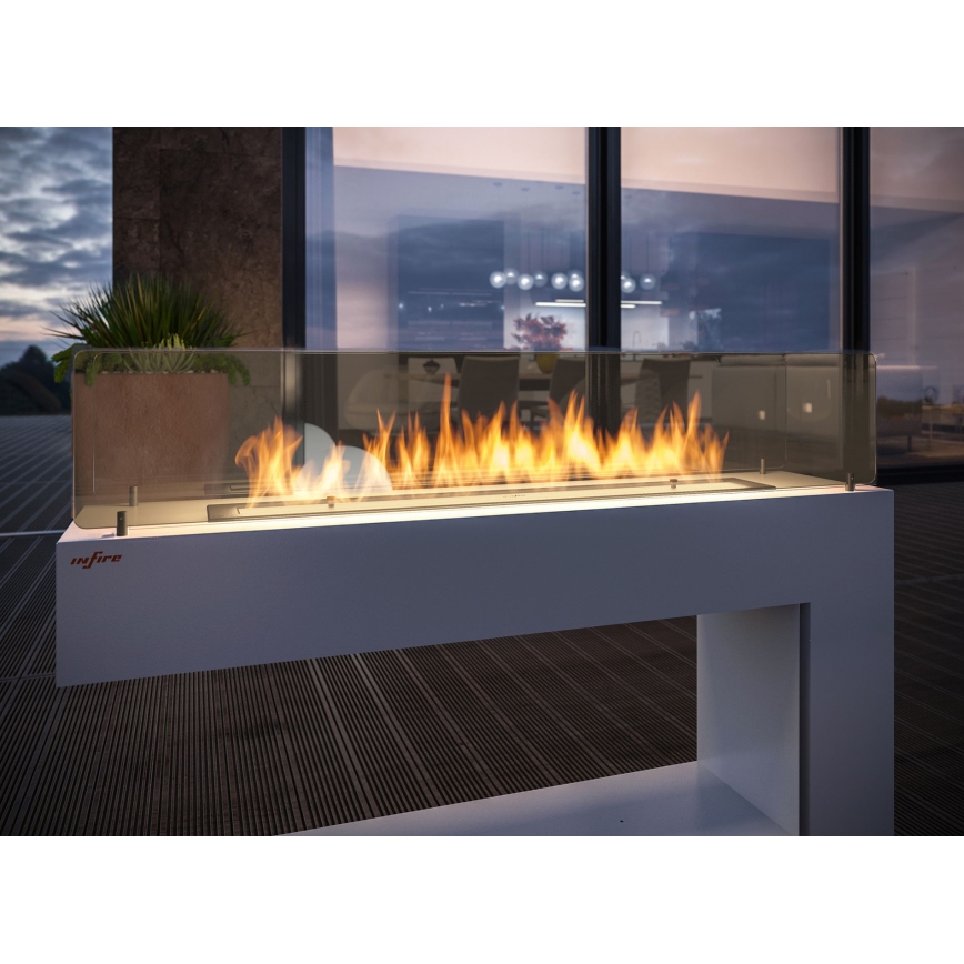 InFire - BIO fireplace 110x85,5 cm 3kW white
