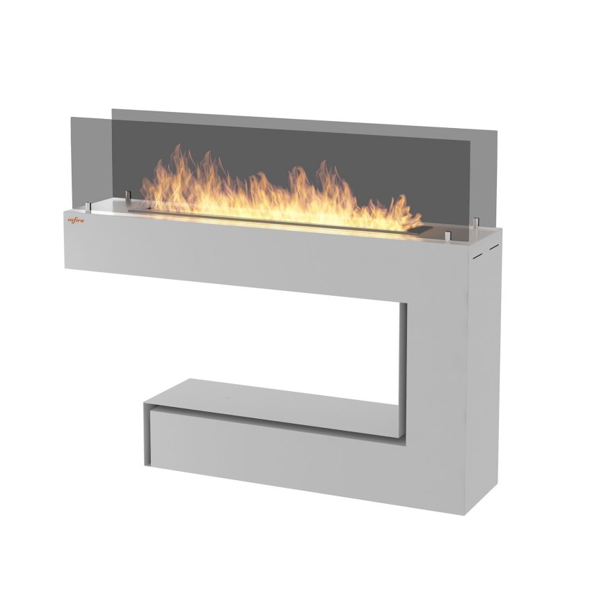 InFire - BIO fireplace 110x85,5 cm 3kW white