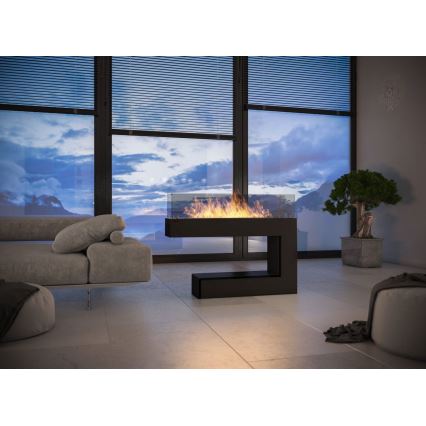 InFire - BIO fireplace 110x92 cm 3kW black