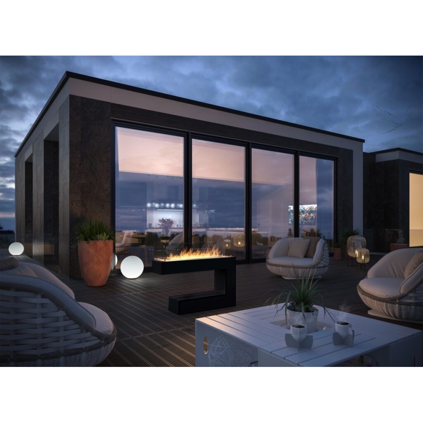 InFire - BIO fireplace 110x92 cm 3kW black