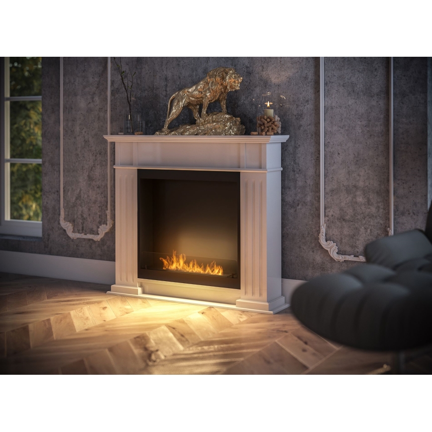 InFire - BIO fireplace 115x100 cm 3kW white