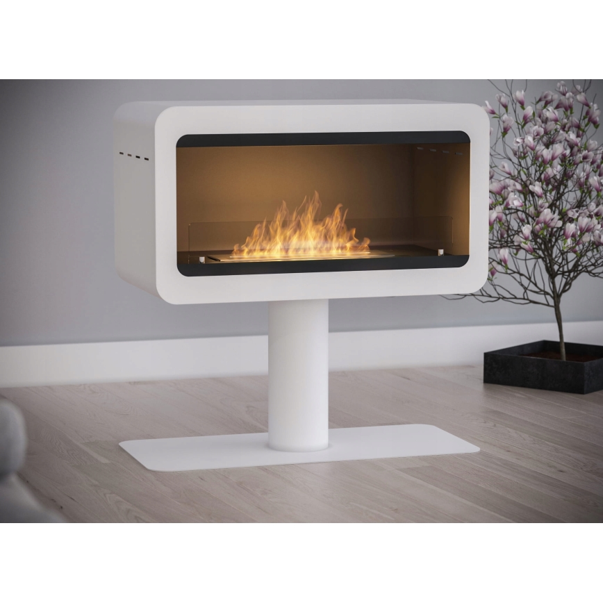 InFire - BIO fireplace 82,5x78 cm 3kW white