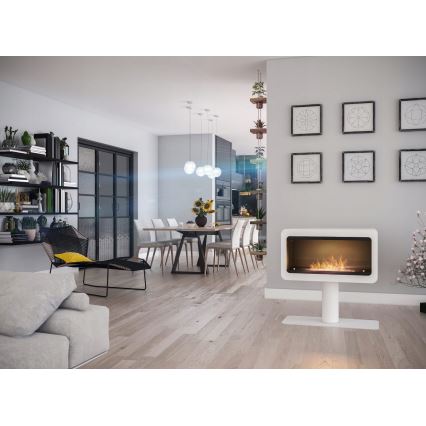 InFire - BIO fireplace 82,5x78 cm 3kW white