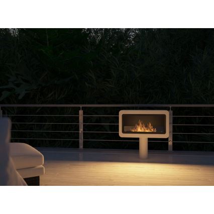 InFire - BIO fireplace 82,5x78 cm 3kW white