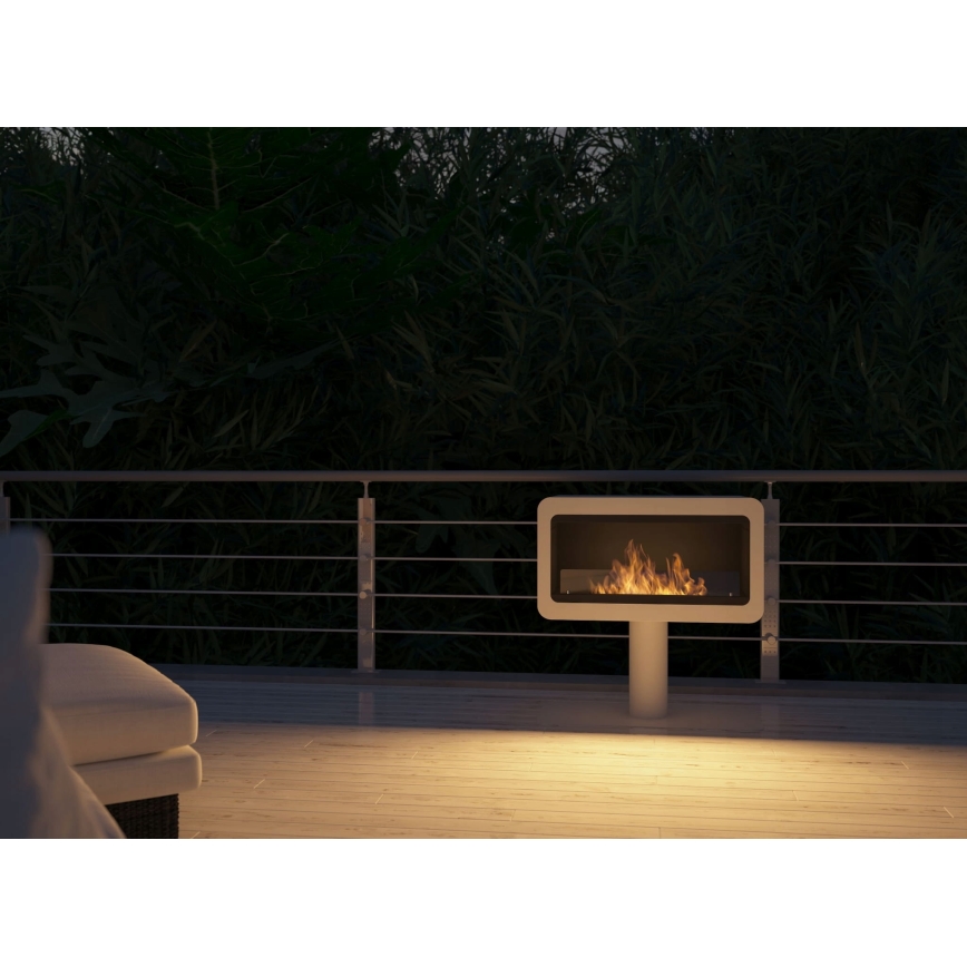 InFire - BIO fireplace 82,5x78 cm 3kW white