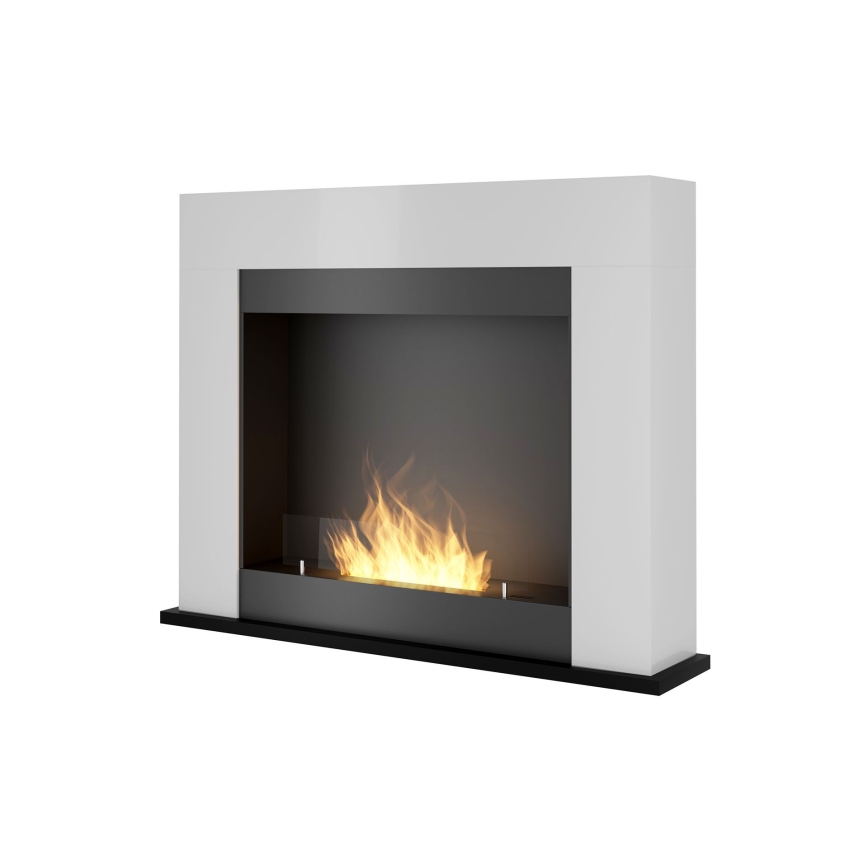 InFire - BIO fireplace 87,5x110 cm 3kW white