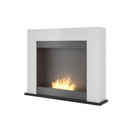 InFire - BIO fireplace 87,5x110 cm 3kW white