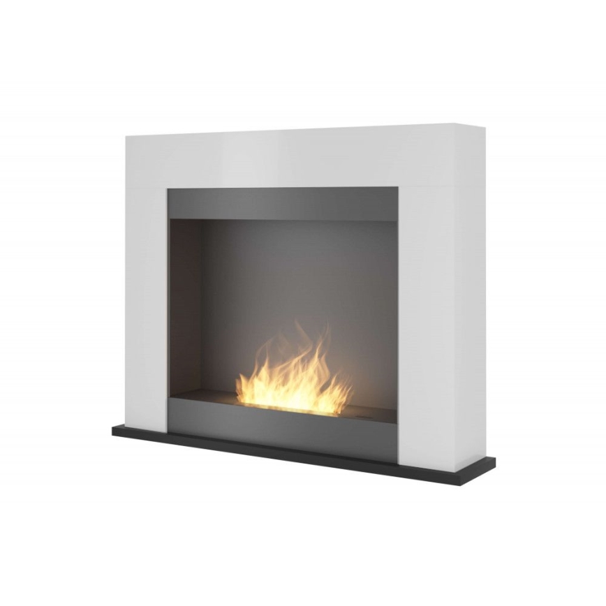 InFire - BIO fireplace 87,5x110 cm 3kW white