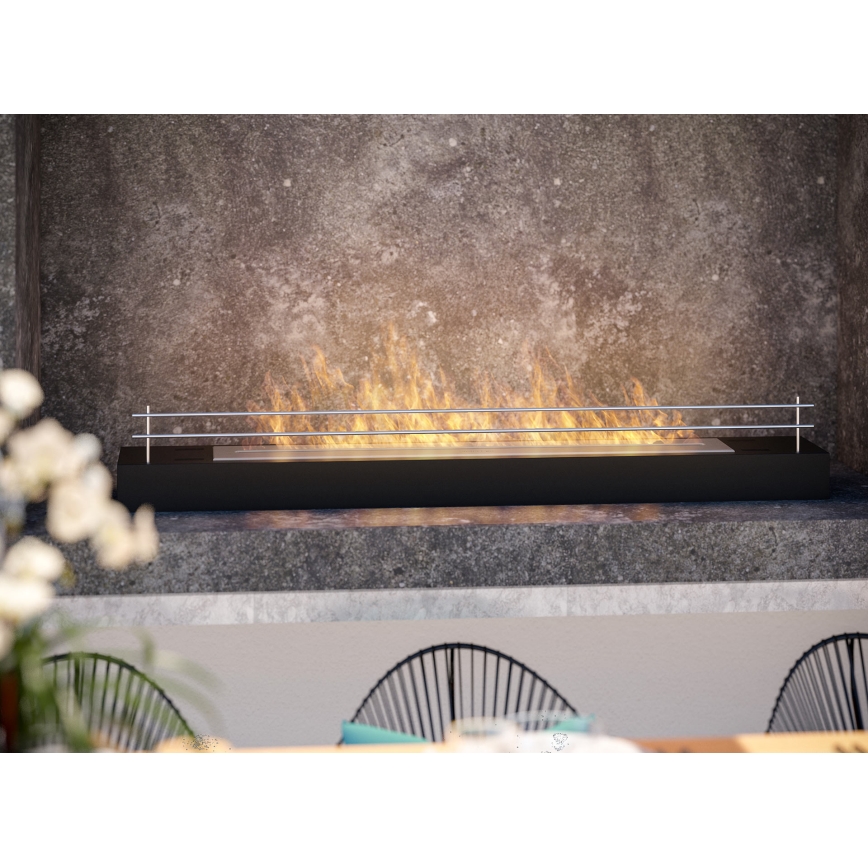 InFire - BIO fireplace 8x120 cm 3kW black