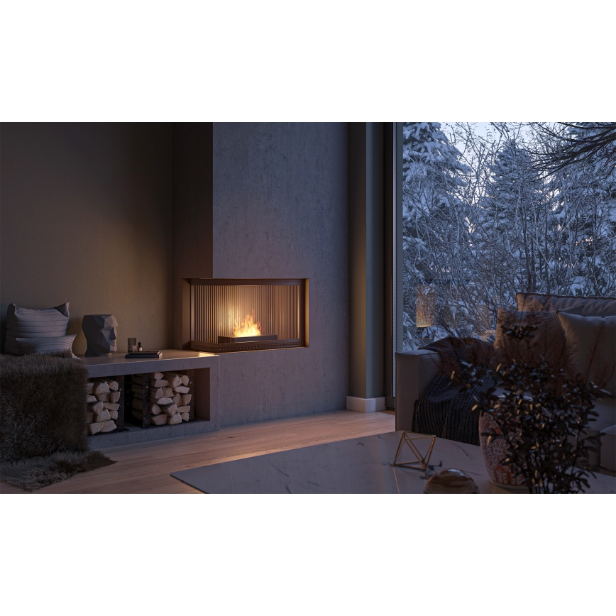 InFire - BIO fireplace 8x50 cm 3kW black